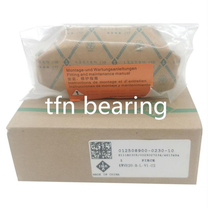 Linear Plain Bearing Unit Kwve20-B-L-V1-G2 INA Standard Carriage Four-Row Full Complement Ball Set