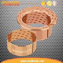 Wrapped Bronze Bush with Diamond Oil Pockets (CuSn8 bronze alloy)