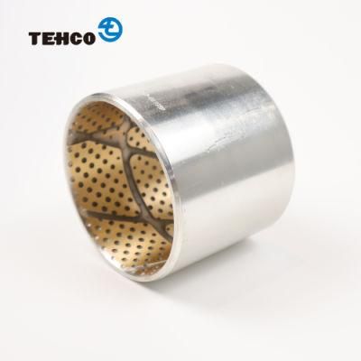 TEHCO Automobile Engines Machine Bear Made of Steel Metal Base and CuPb10Sn10 Copper Alloy Custom Oil Groove Bimetal Bushing.