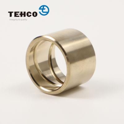 Custom Graphite Copper Sleeve Wear-Resistant High-Strength Sliding Bearing Brass Self-Lubricating CNC Machining Brass Bushing.