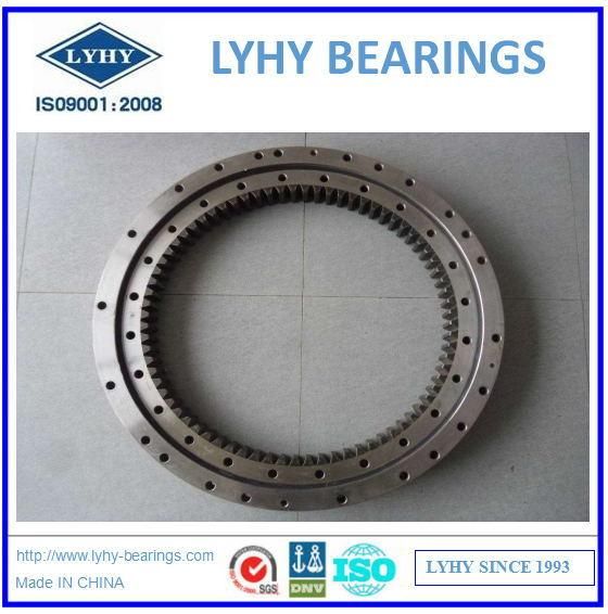 Light Single Row Ball Slewing Bearings Turntable Bearings with Internal Teeth Rk6-33n1z