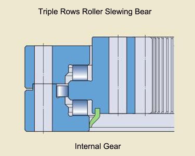 132.25.710 844mm Three Rows Roller Slewing Bearings with External Gear
