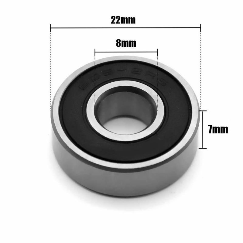 608-2RS Sealed Ball Bearing - 8X22X7 - Lubricated - Chrome Steel