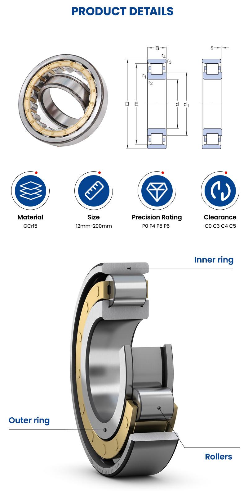 Xinhuo Bearing China Wheel Hub Bearing Manufacturer 51210 Nu1009m Nup Type Cylindrical Roller Bearing