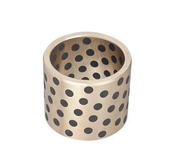 CuAl10Ni5Fe4 Material Solid Lubricating Bearing With Copper Base Graphite Bushing