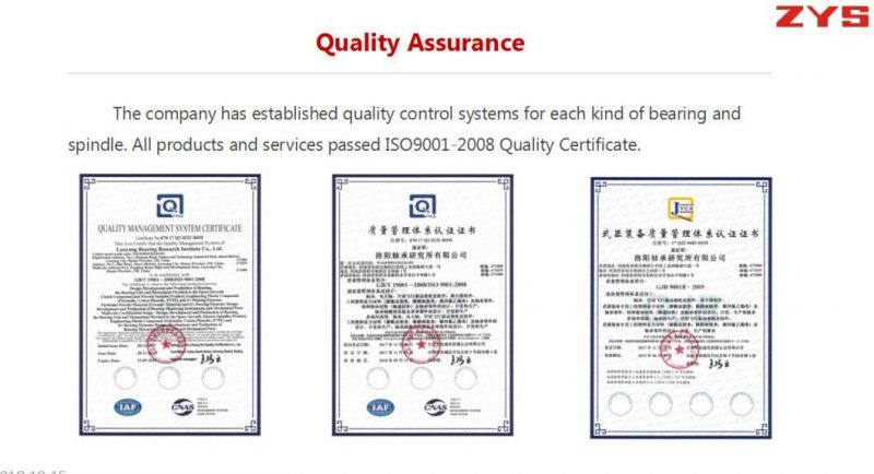 Zys Manufacture of Spherical Roller Bearings 24130c/W33 Self-Aligning Roller Bearing