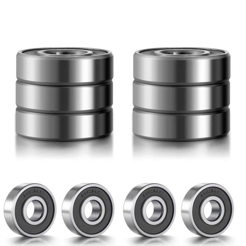 R4-2RS Micro Bearing 1/4” X 5/8” X 0.196” Deep Groove Bearing Double Rubber Sealed Bearings for Wheels Electric Motor Applications