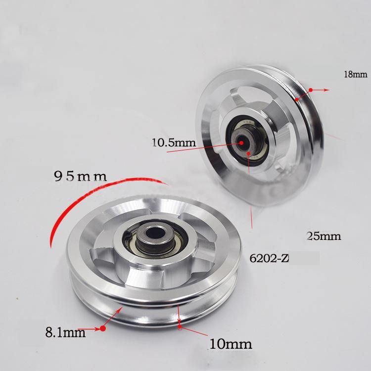 Fitness Equipment Wheel Od 95mm Gym Aluminum Alloy Pulley Wheel