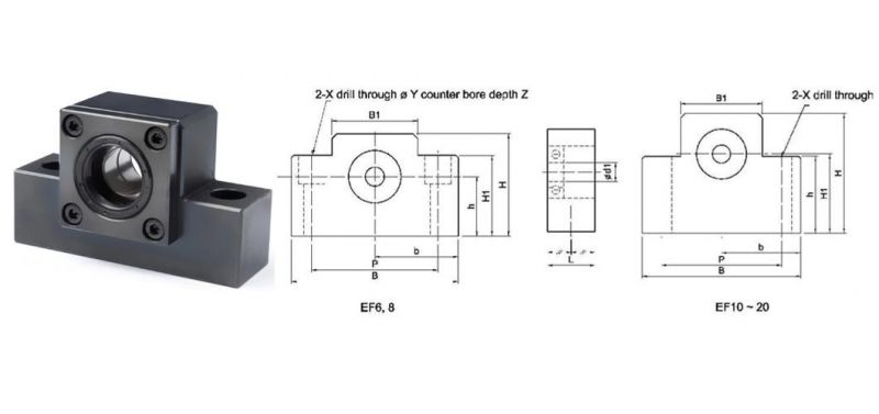 Zcf Ek Ef20 C7 C5 Support Unit for Ball Screw