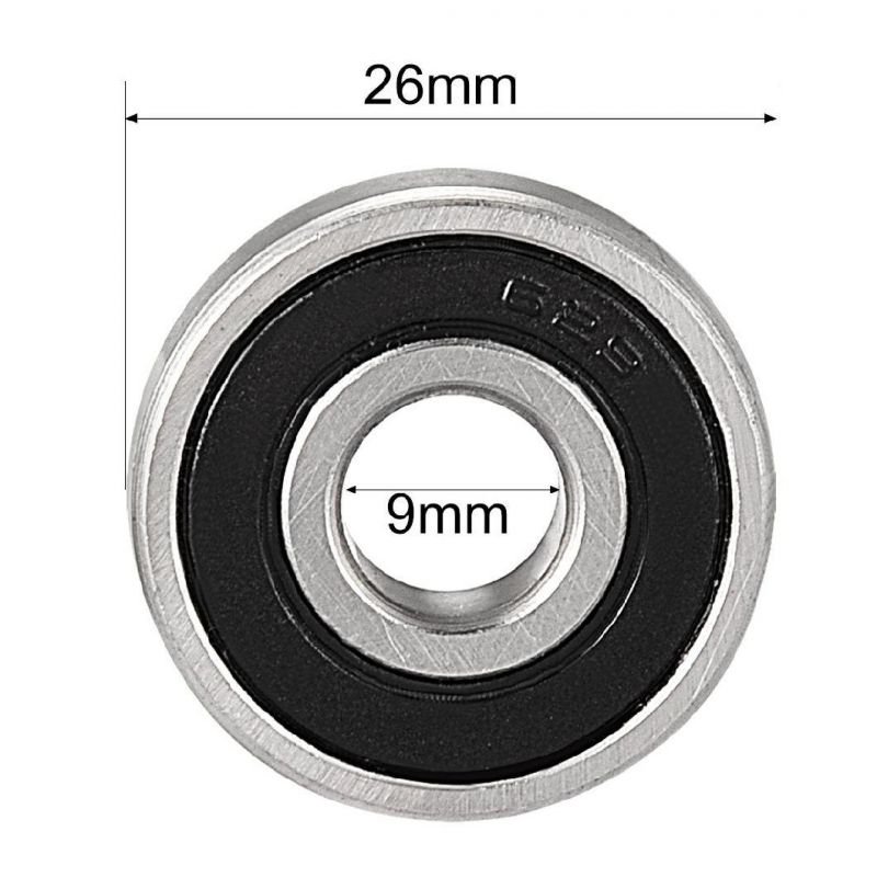 629-2RS Ball Bearing 9mm X 26mm X 8mm Double Sealed Deep Groove Bearings Chrome Steel