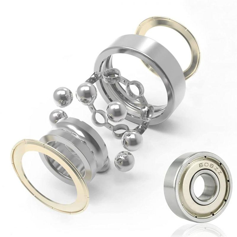 608 Zz Ball Bearing Bearing Steel & Double Shielded Miniature Deep Groove 608 Zz Bearing for Skateboards, Inline Skates, Scooters, Roller Blade Skates