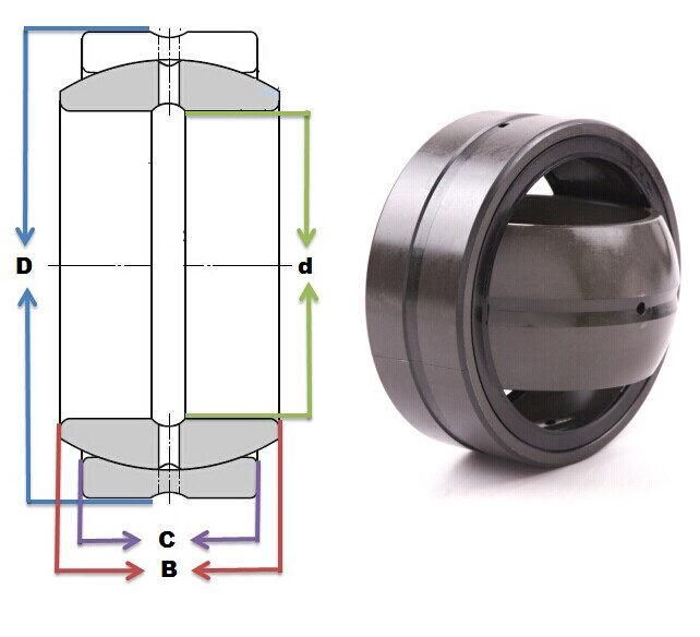 Radial Spherical Plain Bearing Geg20es Geg20es-2RS Geg30es Geg30es-2RS