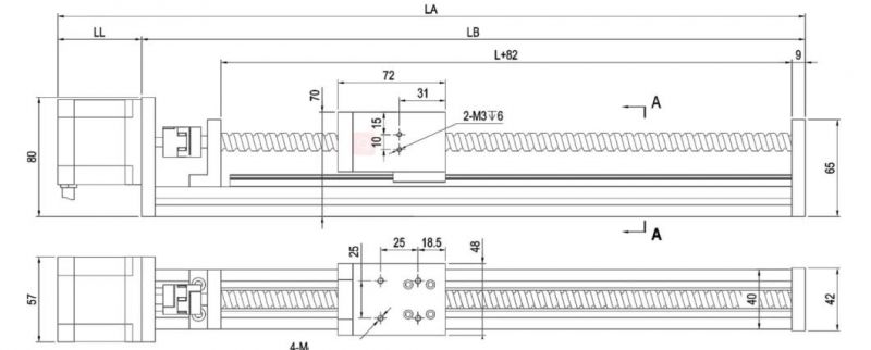 Lfsl40 High Precision Ball Screw Linear Module for Engraving Welding Tapping Drilling Cutting Printing Palletizing Dispenser, CE Proved Linear Module