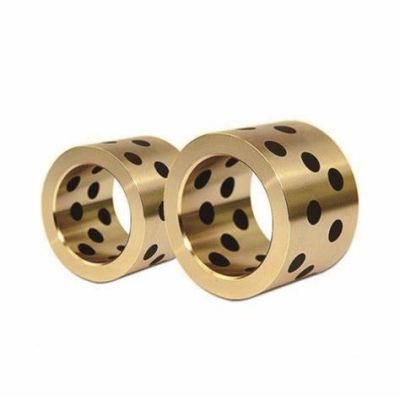 China Manufacturer Plain Bronze and Graphite Self-Lubricating Straight Guiding Oilless Bearing Bushing