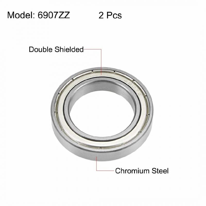 6907zz Deep Groove Ball Bearing 35mm X 55mm X 10mm Double Shielded Chrome Steel Z2