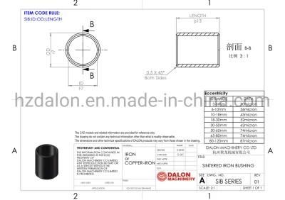 Sintered Impregnated Graphite Oil Embedded Sleeve Iron Bearing Bushings