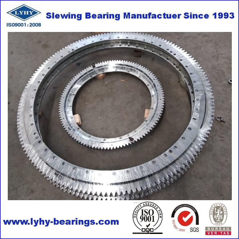 Light Single Row Ball Slewing Beairngs Turntable Bearings with External Teeth Rk6-43e1z