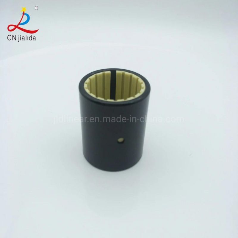 Polymer Bushing Bearing Oilless Closed Anodized Aluminum Adapter Short Design Plastic Linear Plain Bearing (RJUM-02-10-12-16-20-25-30-40-50) Same Size as Igus