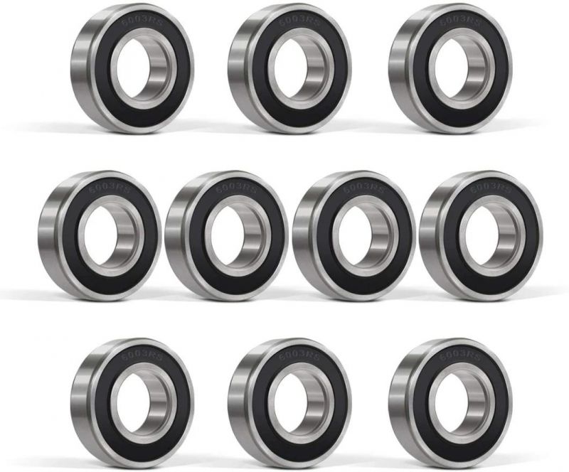 6003-RS (2RS) Seal Bearings 17X35X10mm, Steel and Double Rubber Seal, Deep Groove Ball Bearings
