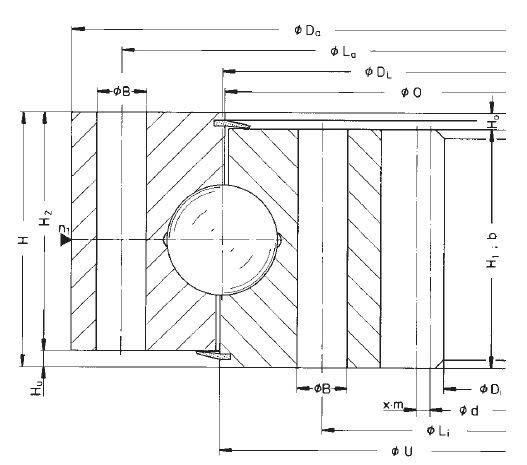 Four Point Contact Ball Swing Bearing 062.40.1700.007.19.1503 Slewing Ring Bearing with Internal Gear Bearing