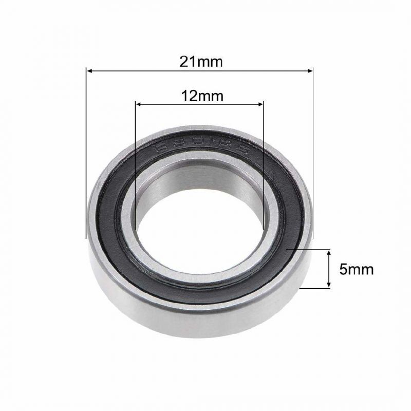 6801-2RS Deep Groove Ball Bearing 12X21X5mm Double Sealed ABEC-1 Bearings