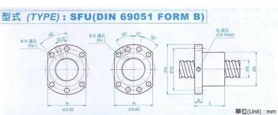 High Precision Ball Screw Bearing Sfu1204-4 for CNC Router