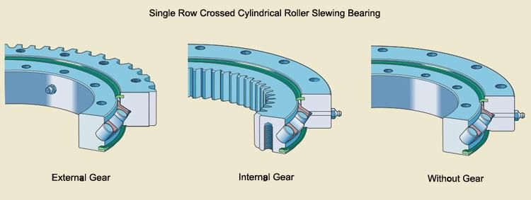 111.50.3550 3776mm Single Row Crossed Cylindrical Roller Slewing Bearing with External Gear
