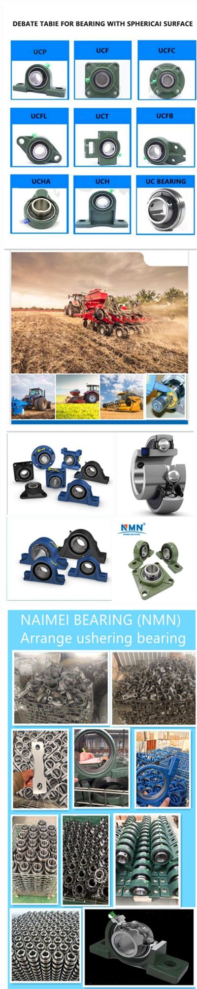 Nmn Wholesale Top Quality Bearing Bracket Ucf 207 UCP207 Pillow Block Bearing