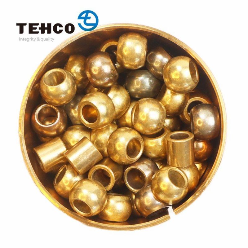 SAE841 Spherical Bronze Oil Sintered Bushing 8mm Made of Brass Powder Pressed By Mold in High Temperature for Fan Machine,