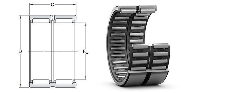 One Way Needle Roller Bearing Rna 4900 Needle Roller Bearing Rna4900 with Flanges Without Inner Ring Size 14X22X13 mm