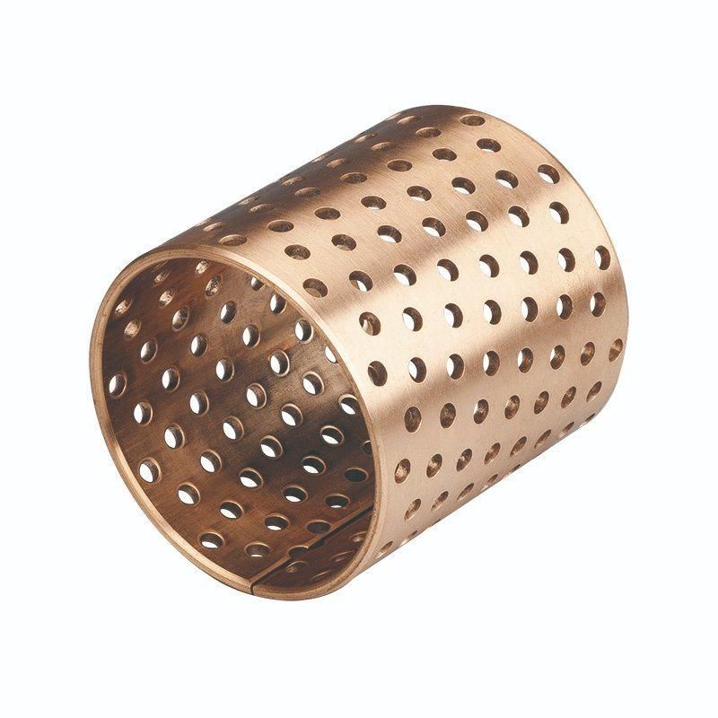 FB092 Wrapped Bronze Bushing Made of CuSn8P Brass Copper Alloy with Oil Holes and Oil Grooves Custom Detail Agriculture Bushing.