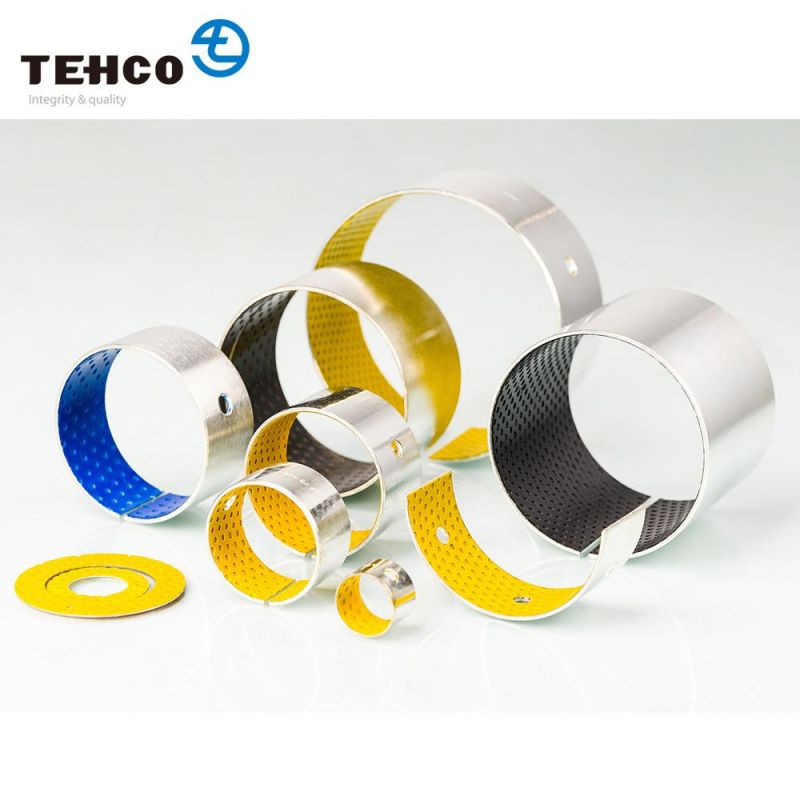 PAP20 Oilless Self-lubricating Bushing DIN1494 Standard Composed of POM and Steel with Oil Dents for Steel Metallurgical Machine