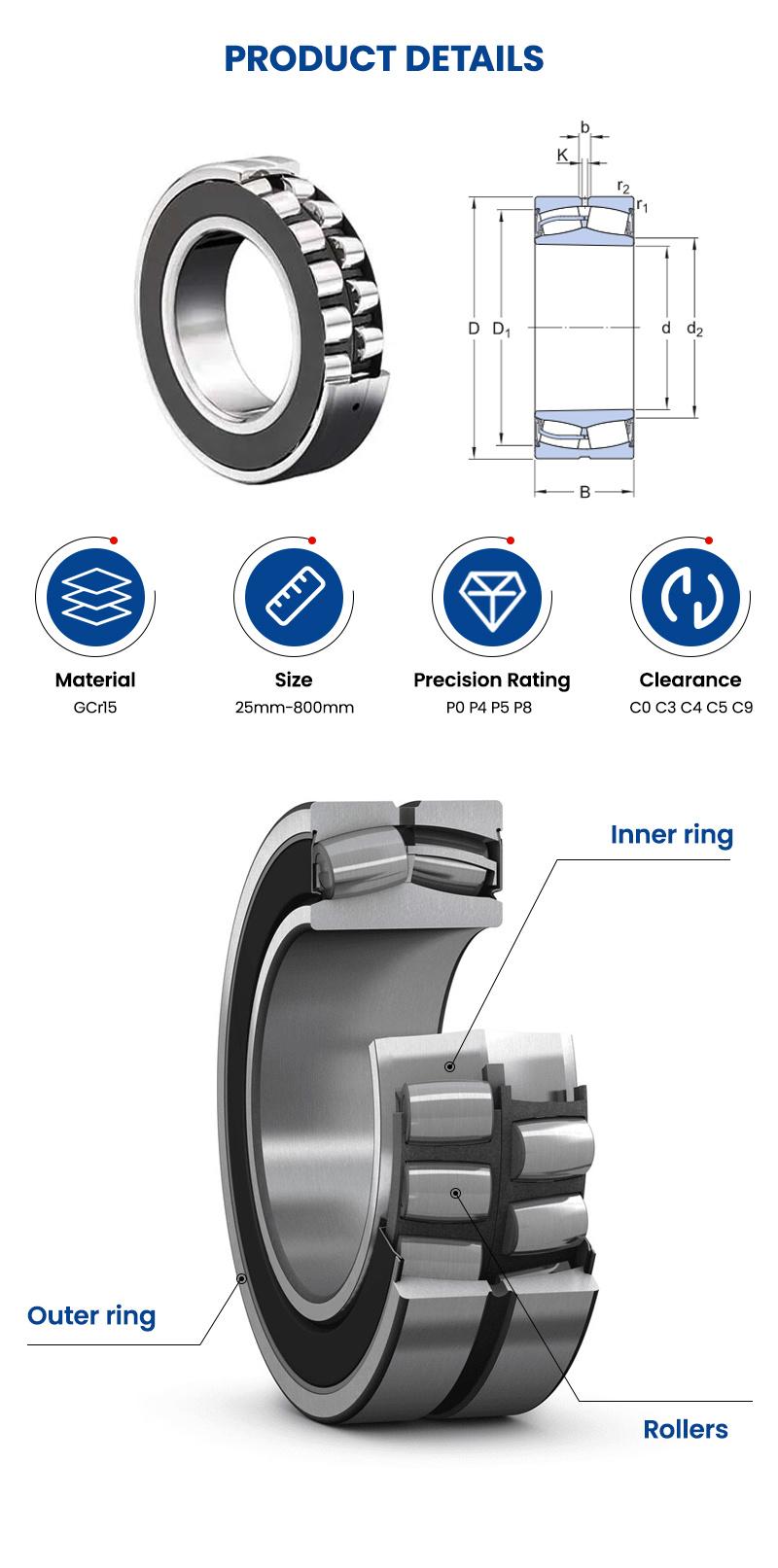 Xinhuo Bearing China Deep Groove Ball Bearing Factory Needle Ball Bearing 22316cak Self Aligning Spherical Roller Bearing