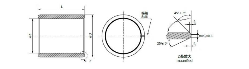 Fb092 Bronze Wrapped Oilless Plain Bearing Custom Made Bearing Bush Bronze Bushing Oilless Bearing