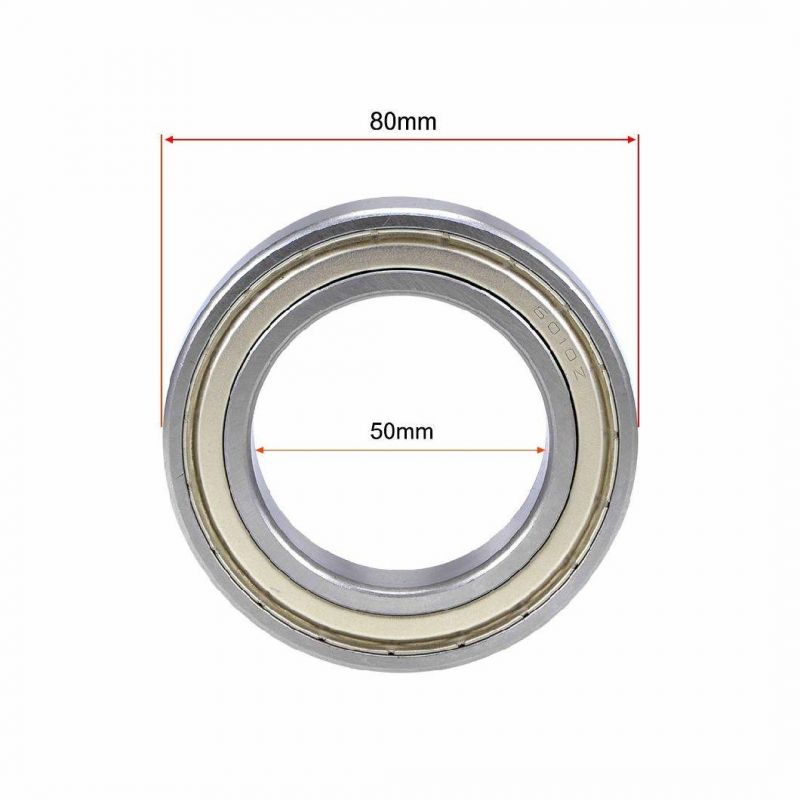 6010zz Deep Groove Ball Bearing 50X80X16mm Double Shielded Chrome Steel Bearings