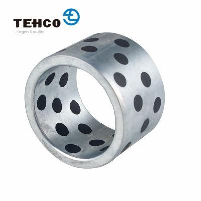 TEHCO Material Lubricating Bearing Oil Bushing High Strength Casting Zinc Base Alloy PTFE Graphite Bushing