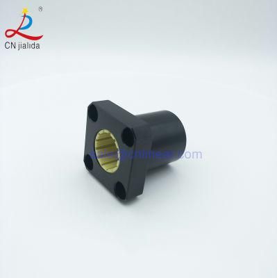 3D Printer Polymer Bushing Closed Anodized Aluminum Adapter Square Flange Plastic Linear Bearing (FJUM-02-10-12-16-20-25-30-40-50)