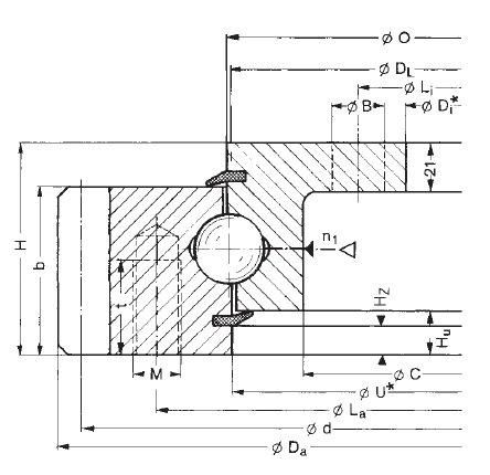 Light Bearing Slewing Ring Bearing Turntable Bearing Ball Bearing External Gear Bearing Flanged Bearing 281.30.1475.013