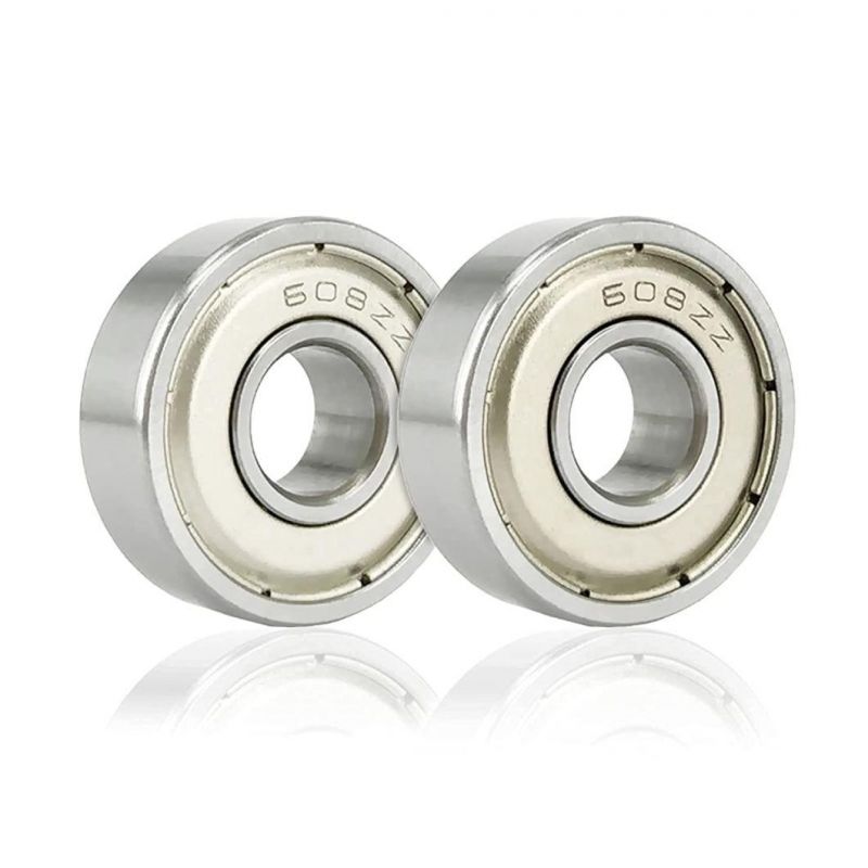 608 Zz Ball Bearing Bearing Steel & Double Shielded Miniature Deep Groove 608 Zz Bearing for Skateboards, Inline Skates, Scooters, Roller Blade Skates