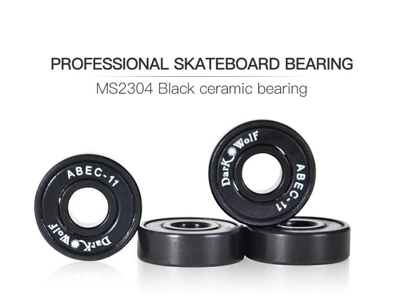 PRO ABEC 11 Nylon Ball Roller Retainer Black Ceramic Skate Skateboard Bearings