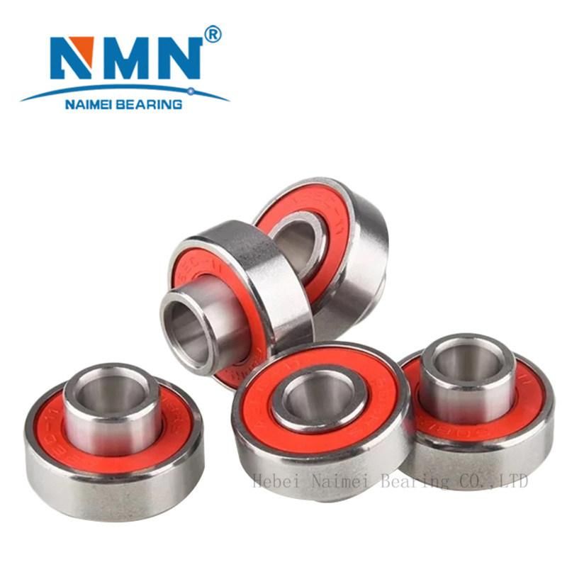 8*22*7mm Nylon Cage ABEC 9 Skateboard Bearings 608 2RS Hybrid Ceramic Si3n4 5 Balls Bearing