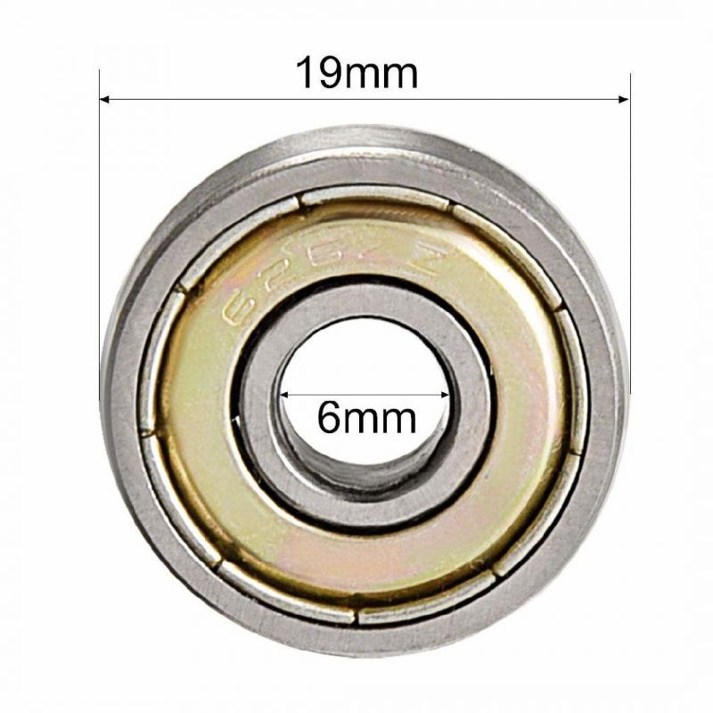 626zz Ball Bearing 6mm X 19mm X 6mm Double Shielded 626-2z Deep Groove Bearings Chrome Steel