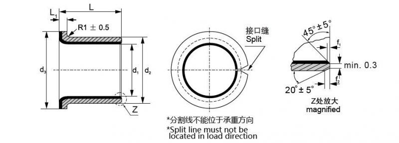 Sf-1f Metal-Polymer Composite Flange Oilless Slide Bearing Bush Bronze Bushing Oilless Bearing