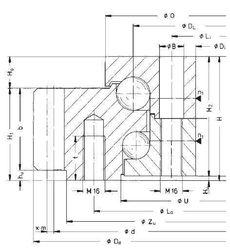 011.30.2031 Double Row Ball Slewing Ring Bearing 011.30.2235 Gear Teeth Swing Bearing