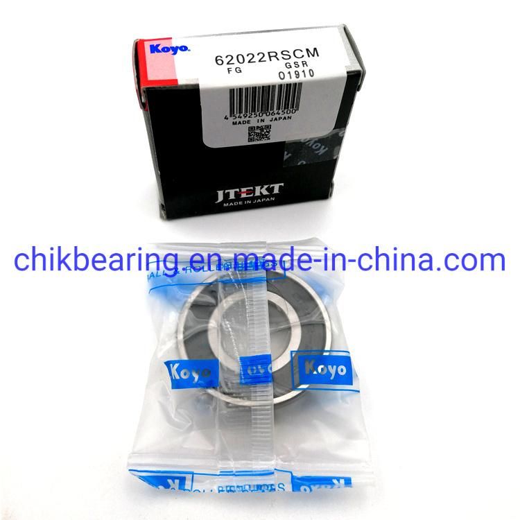 Koyo Rubber Seal Ball Bearing 62012rscm 62022rscm 62032rscm 60042rscm 62052rscm Deep Groove Ball Bearing 6201-2rscm 6202-2rscm 6203-2rscm 6204-2rscm 6205-2rscm