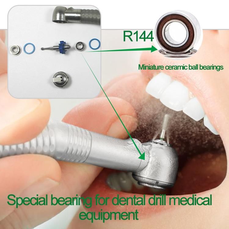 R144 Dental Handpiece Bearing Dental Drill Bearing Dental Ceramic Ball Bearing Dental Instrument Bearing Dental Equipment Bearing Miniature Ceramic Ball Bearing