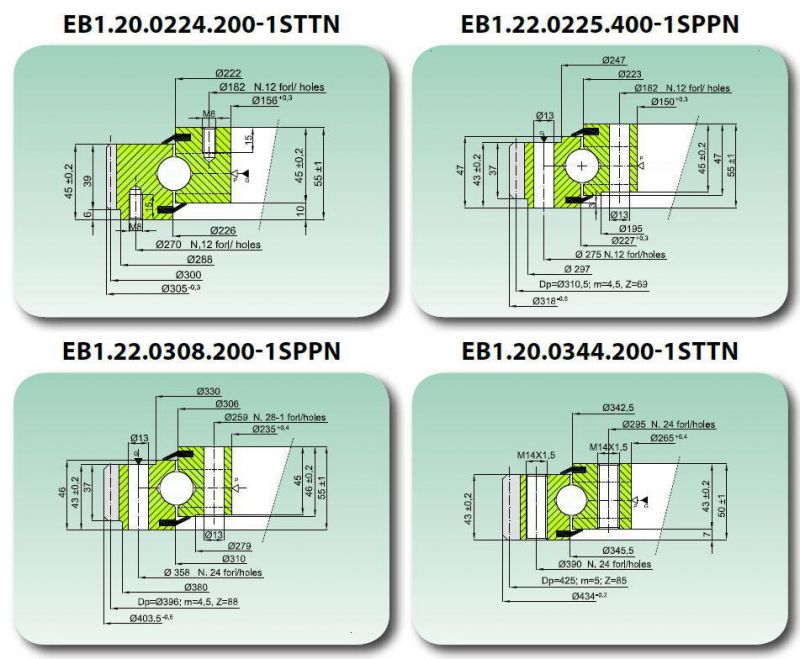 Slewing Beairngs Ring Bearings Without Gear Nb1.20.0260.200-1PP N