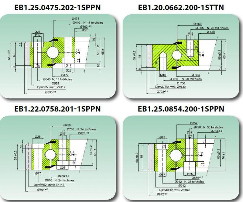 Slewing Bearing with External Teeth for Solar Tracker Machine Eb1.20.0344.200-1sttn