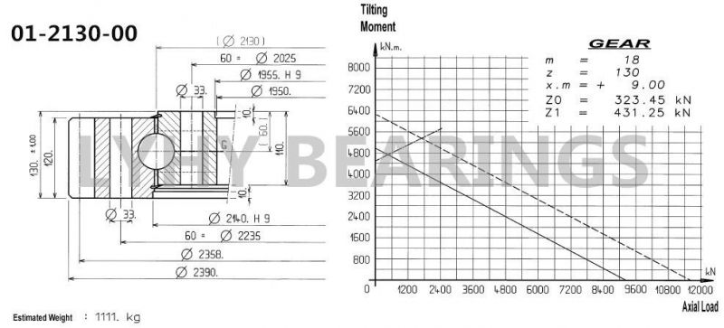 Crane Bearing 01-2130-00 Slewing Bearing Slewing Ring Bearing