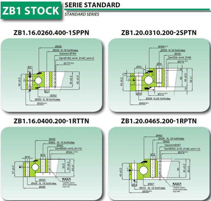 Slewing Bearings with Internal Teeth for Concrete Pump Truck Zb1.16.0400.200-1rttn